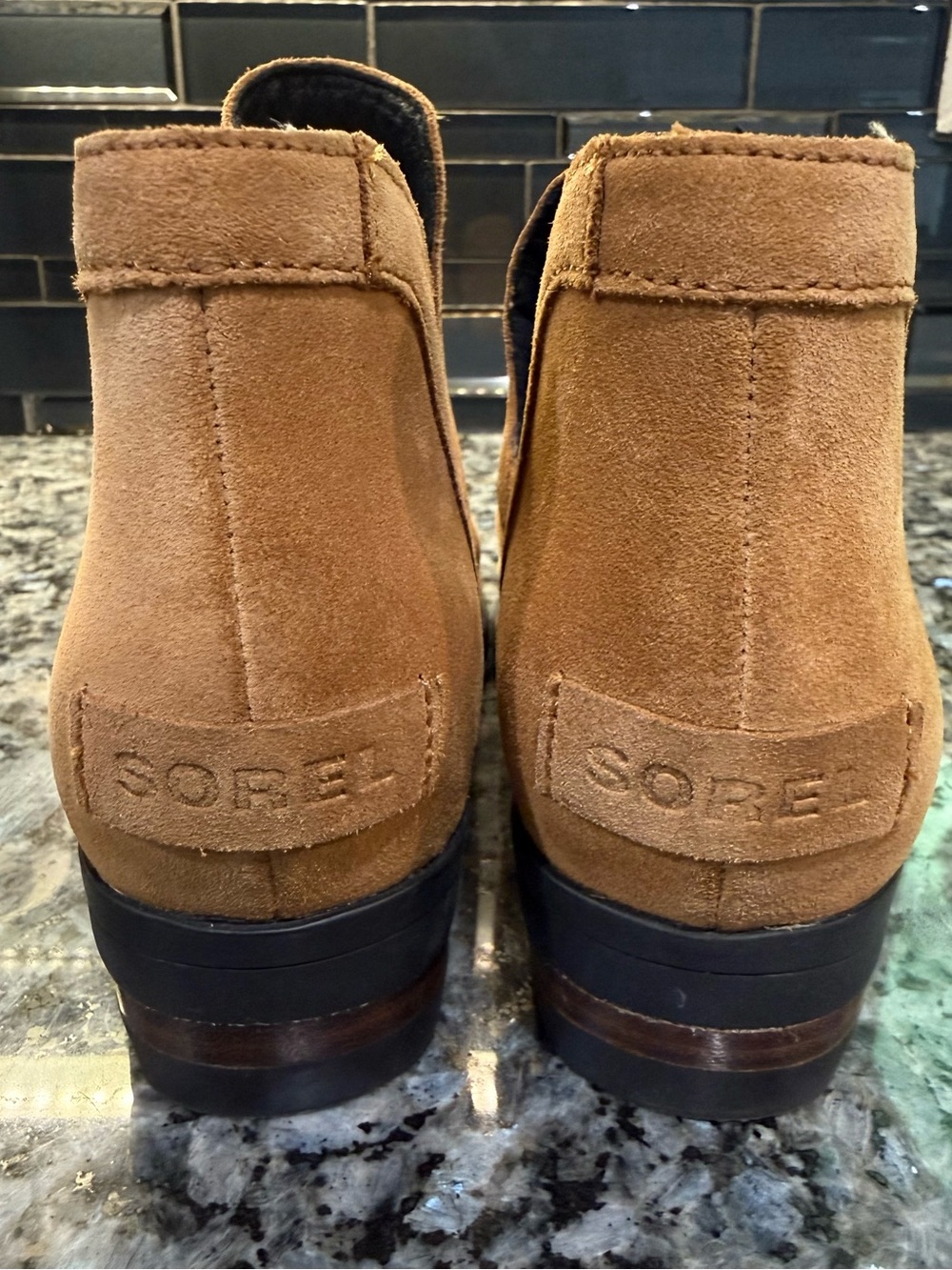 Sorel Women’s Lola Brown Suede Ankle Boots